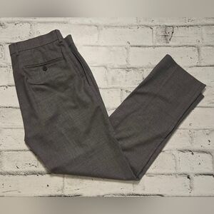 Calvin Klein Slim Fit Gray Wool Blend Dress Pants 53% Wool 34x32